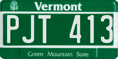 VT license plate PJT413