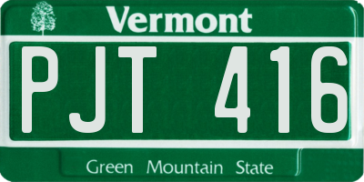 VT license plate PJT416