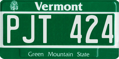 VT license plate PJT424