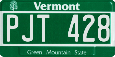 VT license plate PJT428