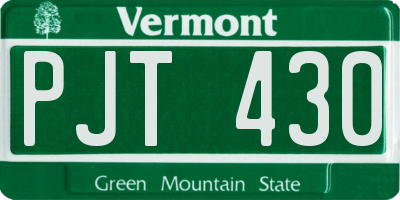 VT license plate PJT430