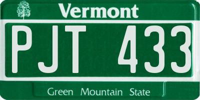 VT license plate PJT433