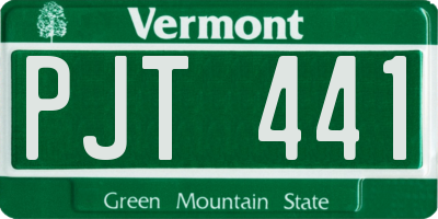 VT license plate PJT441