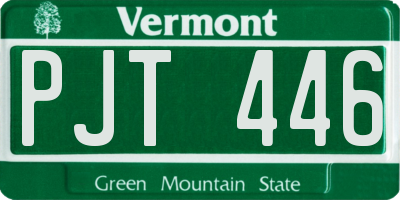 VT license plate PJT446