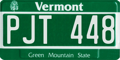 VT license plate PJT448