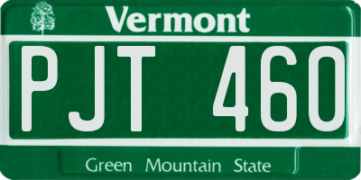 VT license plate PJT460