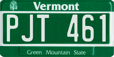 VT license plate PJT461