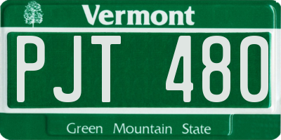 VT license plate PJT480