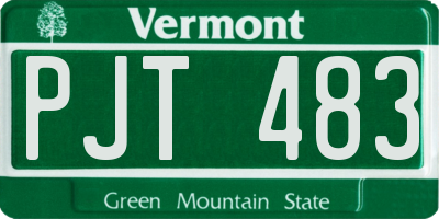 VT license plate PJT483