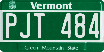 VT license plate PJT484