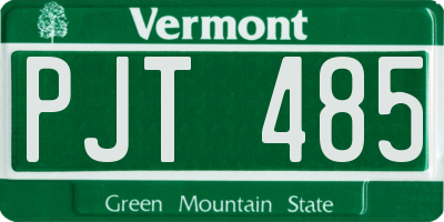 VT license plate PJT485