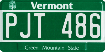 VT license plate PJT486