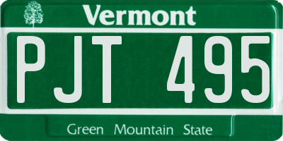 VT license plate PJT495