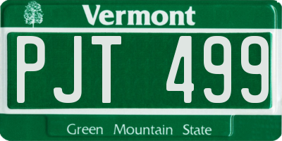 VT license plate PJT499