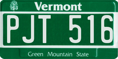 VT license plate PJT516