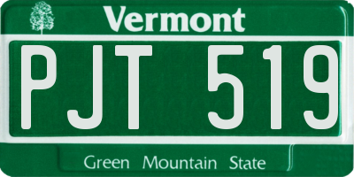 VT license plate PJT519