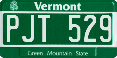 VT license plate PJT529
