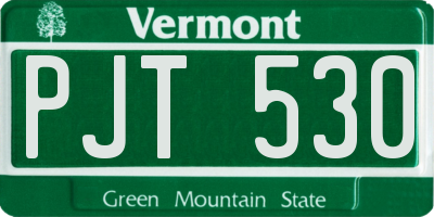 VT license plate PJT530