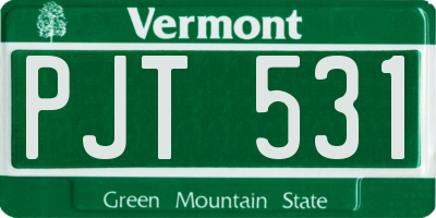 VT license plate PJT531