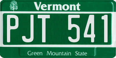 VT license plate PJT541