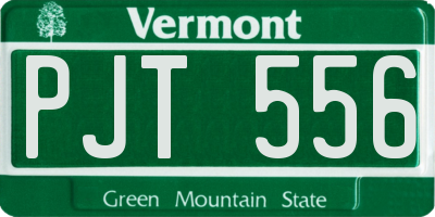 VT license plate PJT556