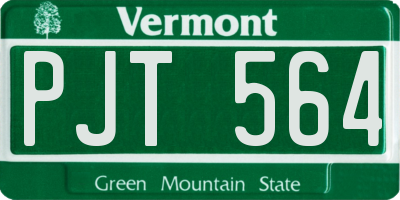VT license plate PJT564