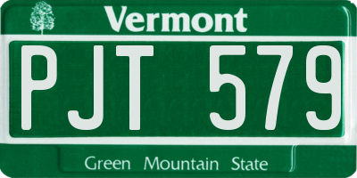 VT license plate PJT579