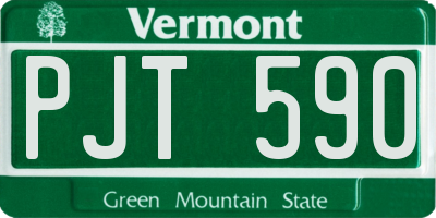 VT license plate PJT590