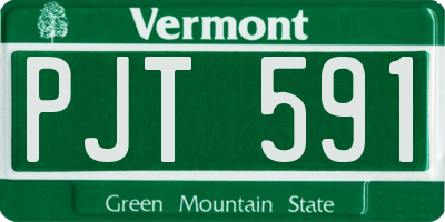 VT license plate PJT591