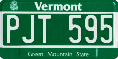 VT license plate PJT595