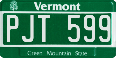VT license plate PJT599