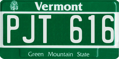 VT license plate PJT616