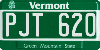 VT license plate PJT620