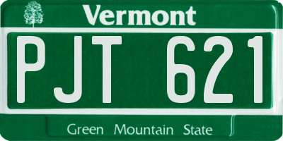VT license plate PJT621