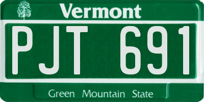 VT license plate PJT691