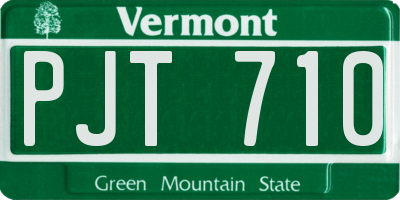 VT license plate PJT710