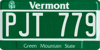 VT license plate PJT779
