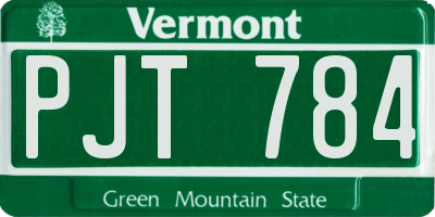 VT license plate PJT784