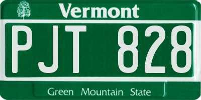 VT license plate PJT828