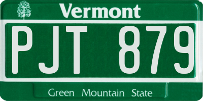 VT license plate PJT879