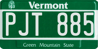VT license plate PJT885
