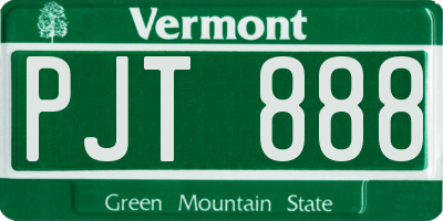 VT license plate PJT888