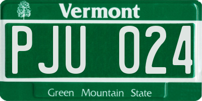 VT license plate PJU024