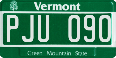 VT license plate PJU090