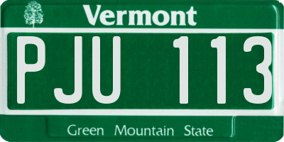 VT license plate PJU113