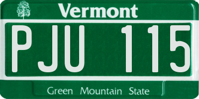 VT license plate PJU115