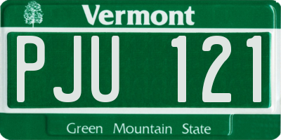 VT license plate PJU121