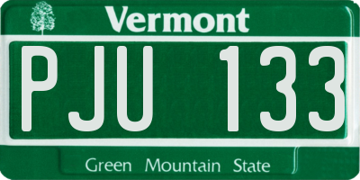 VT license plate PJU133