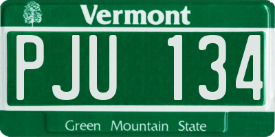VT license plate PJU134