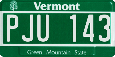VT license plate PJU143